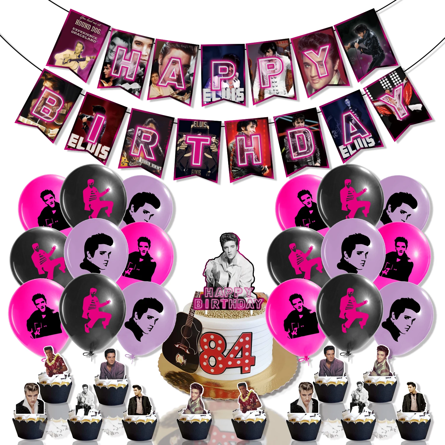 Elvis Presley Party Decorations Banner Ballloon Caketopper The Hillbilly Cat Birthday Singer Star Party Decorations Supplies
Elvis Presley Party Decorations Banner Ballloon Caketopper The Hillbilly Cat Birthday Singer Star Party Decorations Supplies