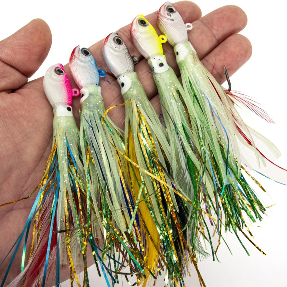 5pcs/Set Jigging Fishing Lures Luminous 28g Octopus Fishing Lures Glow in The Dark Bionic Jigs Hook Fishing Accessories
5pcs/Set Jigging Fishing Lures Luminous 28g Octopus Fishing Lures Glow in The Dark Bionic Jigs Hook Fishing Accessories