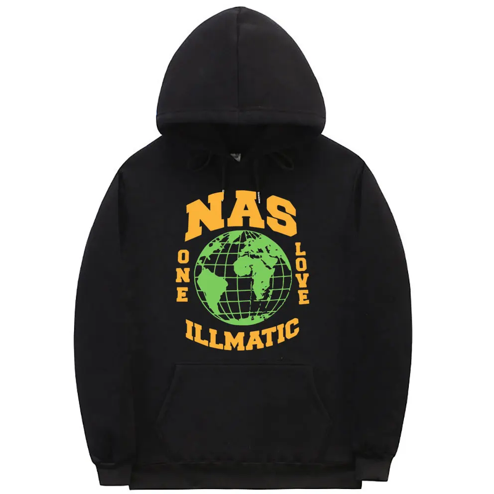 Rap Nas One Love Illmatic Hip Hop Vintage Hoodie Men's Black Sweatshirt Streetwear Men Women Casual Oversized Harajuku Hoodies
Rap Nas One Love Illmatic Hip Hop Vintage Hoodie Men's Black Sweatshirt Streetwear Men Women Casual Oversized Harajuku Hoodies