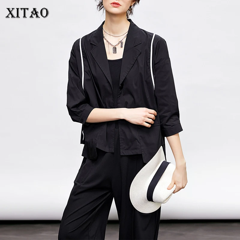 XITAO Solid Single Breasted Blazers Women Korea 2022 Spring New Personality Fashion Loose Notched Three Quarter Blazers WMD4932
XITAO Solid Single Breasted Blazers Women Korea 2022 Spring New Personality Fashion Loose Notched Three Quarter Blazers WMD4932