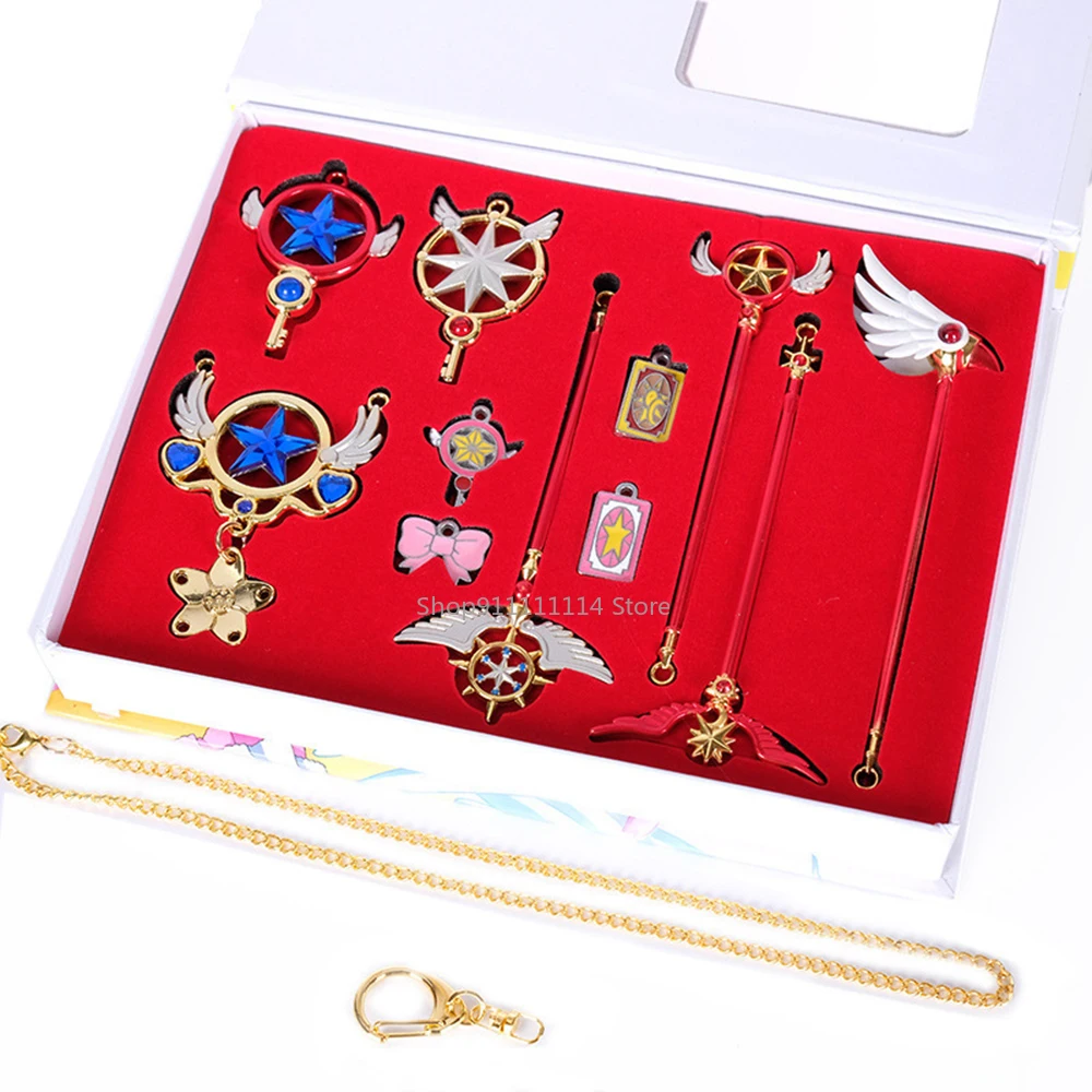 Anime Cardcaptor Wand Keychain Toy Sakura Clow Bird Head Star Wings Magic Wand Model Cosplay Accessories Christmas Party Gifts
Anime Cardcaptor Wand Keychain Toy Sakura Clow Bird Head Star Wings Magic Wand Model Cosplay Accessories Christmas Party Gifts