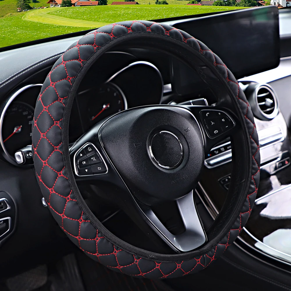 High Quality Hot/Feel Soft /Easy To Install Steering Wheel Cover Parts & Accessories 1PACK Red Line White Line
High Quality Hot/Feel Soft /Easy To Install Steering Wheel Cover Parts & Accessories 1PACK Red Line White Line