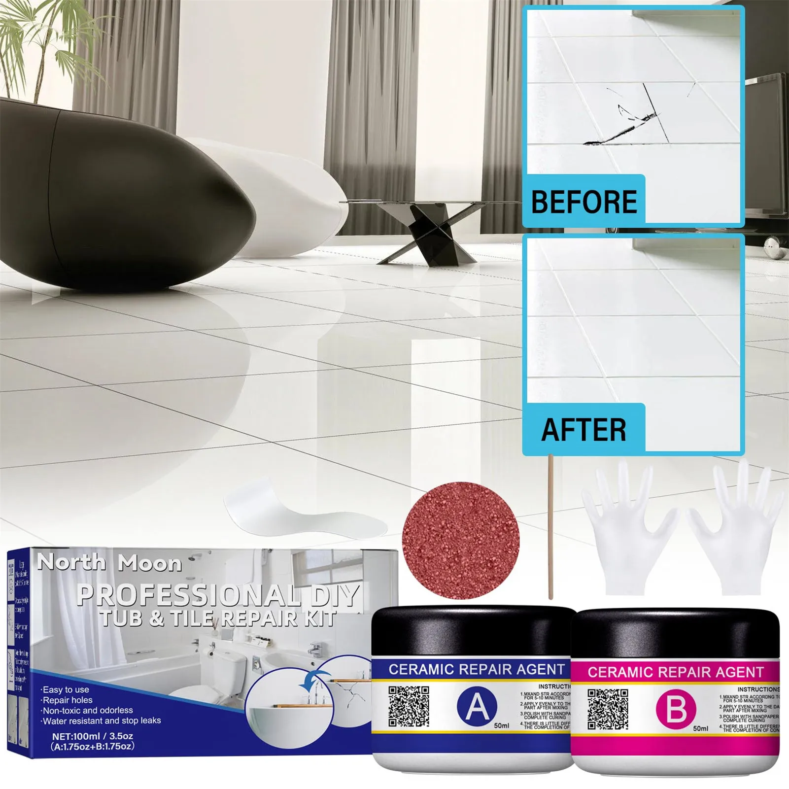 Porcelain Repair KitTub Tile And Shower Repair Kit Bathtub Refinishing Kit Fiberglass Repair Kit Porcelain Repair Kit For Tubs
Porcelain Repair KitTub Tile And Shower Repair Kit Bathtub Refinishing Kit Fiberglass Repair Kit Porcelain Repair Kit For Tubs