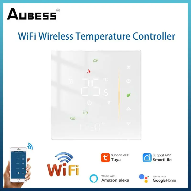 WiFi Smart Thermostat Water/Electric Floor Heating Gas Boiler Temperature Controller Smarthome Compatible With Alexa Google Home
WiFi Smart Thermostat Water/Electric Floor Heating Gas Boiler Temperature Controller Smarthome Compatible With Alexa Google Home