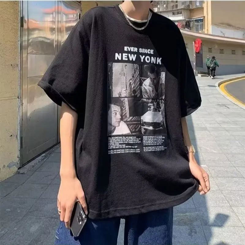 Men T Shirt For Round Neck Half Sleeve Essentials High Street Short Trendy Casual Oversized T-shirt Tees 90s Vintage Clothes New
Men T Shirt For Round Neck Half Sleeve Essentials High Street Short Trendy Casual Oversized T-shirt Tees 90s Vintage Clothes New