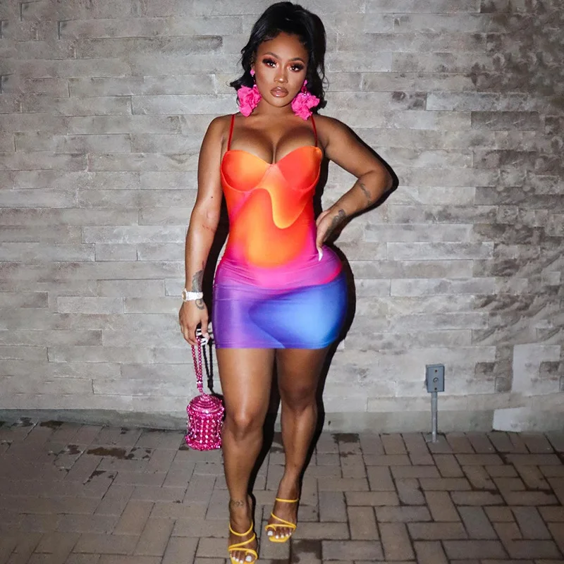 Woman Sleeveless Dress Colorfull Tie Dye Printed Backless Bodycon Mini Casual Dress S-L K21D06504
Woman Sleeveless Dress Colorfull Tie Dye Printed Backless Bodycon Mini Casual Dress S-L K21D06504