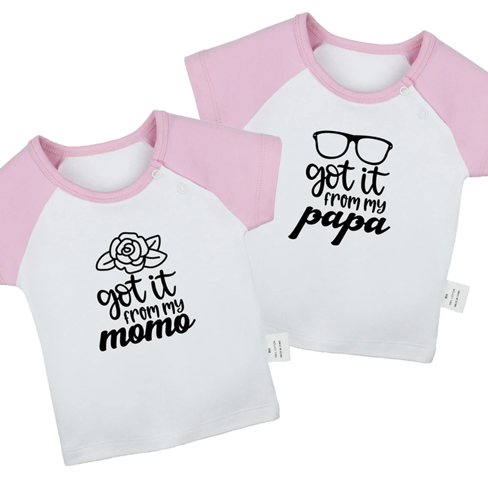 I Got it From My Mama & Papa Fun Baby T-shirts Cute Boys Girls Tees Infant Short Sleeves T shirt Newborn Soft Clothes Kids Tops 
I Got it From My Mama & Papa Fun Baby T-shirts Cute Boys Girls Tees Infant Short Sleeves T shirt Newborn Soft Clothes Kids Tops