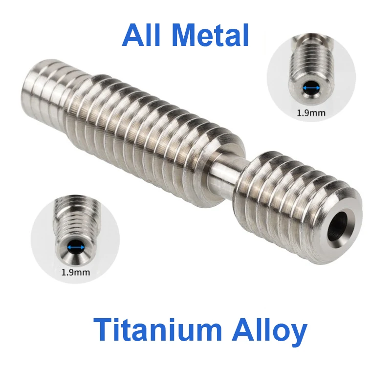 1 Pc 6*30mm Heatbreak 1.75mm Titanium Alloy Throat M6 Heat Break for Titan Extruder Hotend Kingroon KP3S KP5L 3D Printer Parts
1 Pc 6*30mm Heatbreak 1.75mm Titanium Alloy Throat M6 Heat Break for Titan Extruder Hotend Kingroon KP3S KP5L 3D Printer Parts