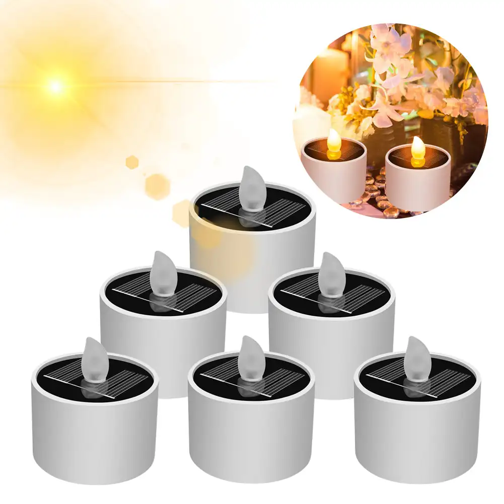 6Pcs Outdoor Flameless Electronic Solar LED Tea Lights Solar Power LED Candles Light Plastic Solar Energy Candle Lamp
6Pcs Outdoor Flameless Electronic Solar LED Tea Lights Solar Power LED Candles Light Plastic Solar Energy Candle Lamp