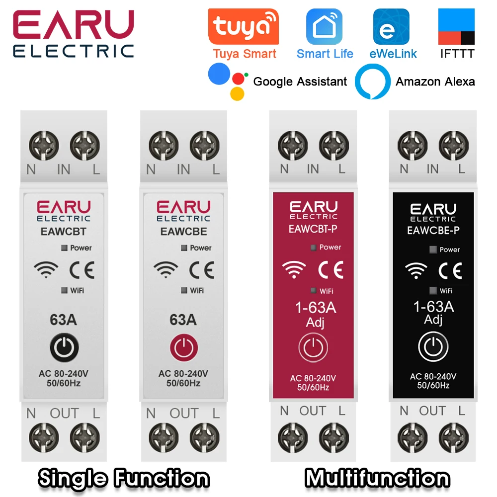EARU Tuya eWeLink Умный автомат 63A
EARU Tuya eWeLink Умный автомат 63A
