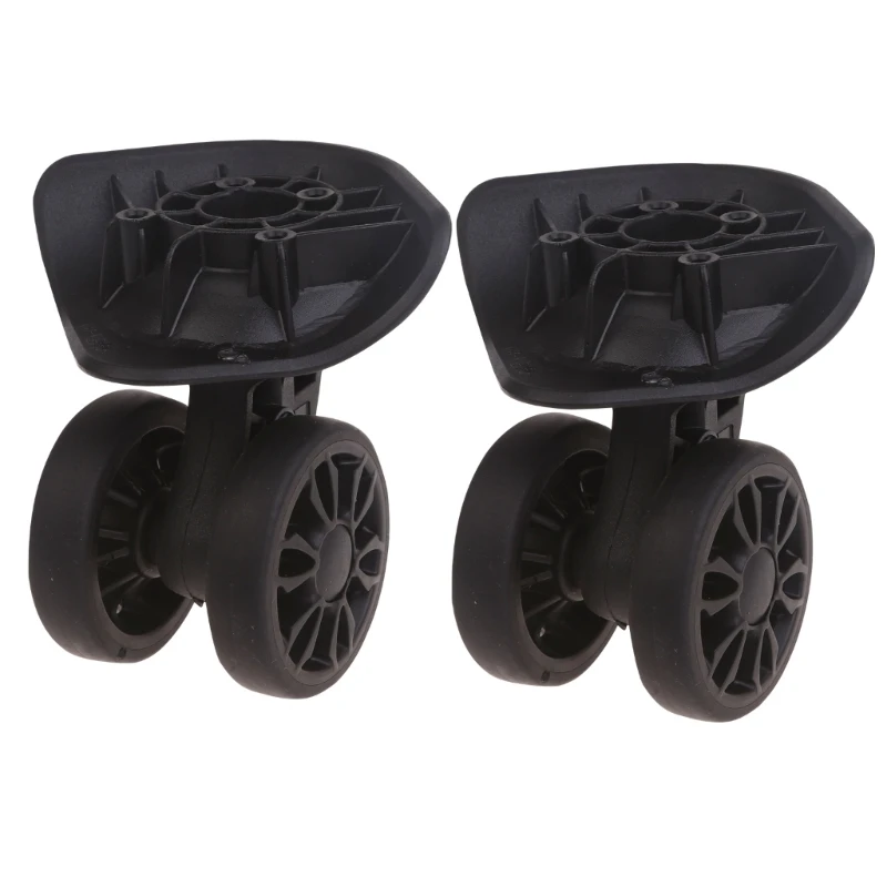 

A89 Luggage Wheels Suitcase Double Row Roller Hardware Repairing Kit 360° Spinner Casters Heavy Duty Wheel 1 Pair Black