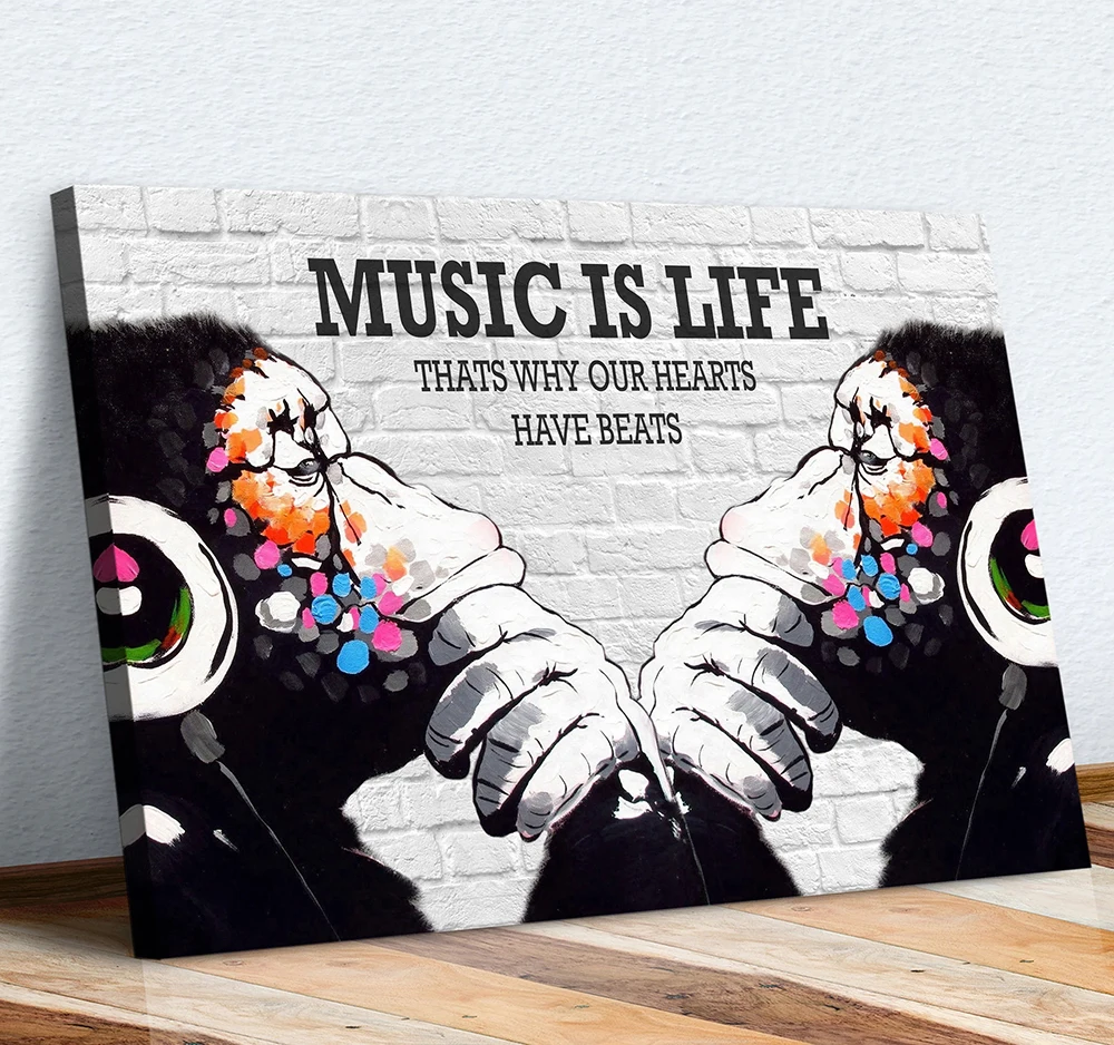 Monkey Dj Music Is Life Print Poster Gorilla Headphones Graffiti Street Canvas Painting Wall Pictures For Living Room Home Decor
Monkey Dj Music Is Life Print Poster Gorilla Headphones Graffiti Street Canvas Painting Wall Pictures For Living Room Home Decor