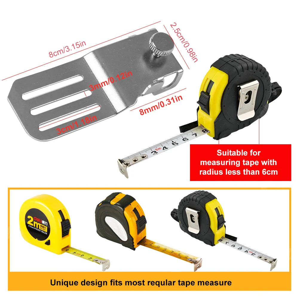 Tape Measure Marker Fixed Measuring Tape Clip Woodworking Scribing Pencil Holder Flexible Ruler Position Clip Attachment Tools
Tape Measure Marker Fixed Measuring Tape Clip Woodworking Scribing Pencil Holder Flexible Ruler Position Clip Attachment Tools