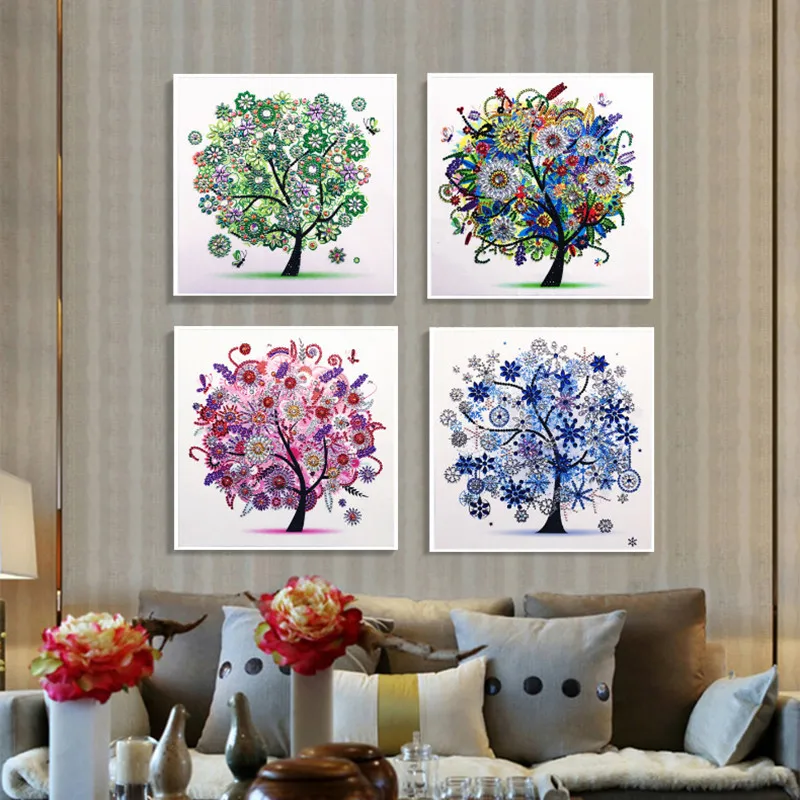 

DIY 5D Diamond Painting & Calligraphy Four-Season Tree Decorative Art home decor wall decor