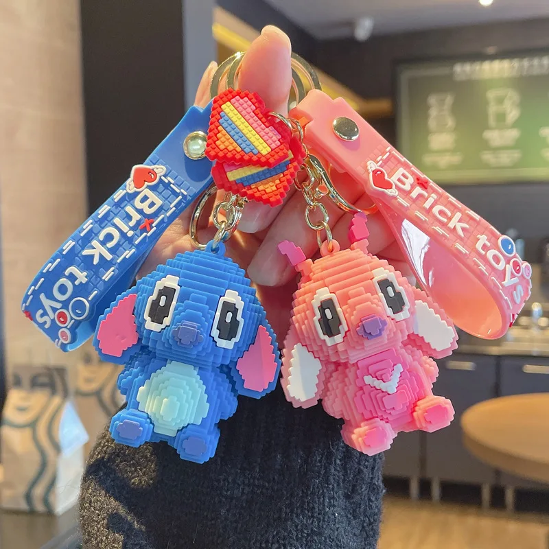 Disney Creative Building Blocks Stitch Keychain Cartoon Lilo&Stitch Cute Doll Keyring Fashion Bag Ornament Car Pendant Kids Gift
Disney Creative Building Blocks Stitch Keychain Cartoon Lilo&Stitch Cute Doll Keyring Fashion Bag Ornament Car Pendant Kids Gift