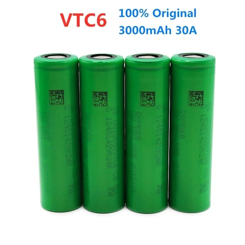 1-10pcs Original US18650 VTC6 Li-ion Rechargeable 18650 Battery for VTC6 30A 3000mah forSony Toys Tools Flashlight+Free Shipping
1-10pcs Original US18650 VTC6 Li-ion Rechargeable 18650 Battery for VTC6 30A 3000mah forSony Toys Tools Flashlight+Free Shipping