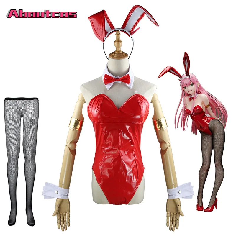 Костюм для косплея аниме любимый в Фране Aboutcos костюм Zero Two Bunny Girl 02 сексуальный