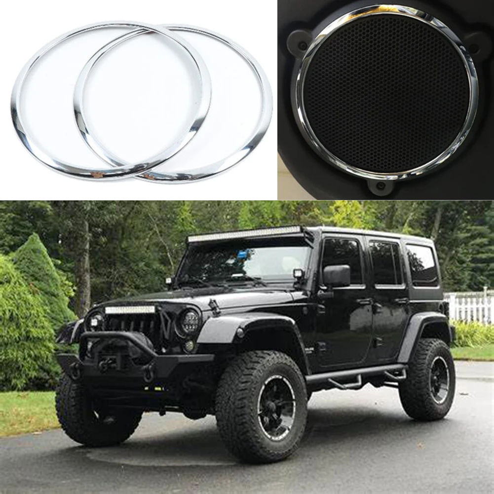 Hot Sale Auto Replacement Parts FOR Wrangler JK 2008-2014 Chrome Car Roof Speaker Cover Trim Ring 2pcs
Hot Sale Auto Replacement Parts FOR Wrangler JK 2008-2014 Chrome Car Roof Speaker Cover Trim Ring 2pcs