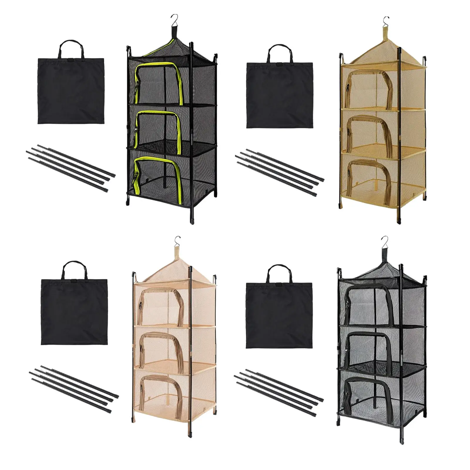Heavy Duty 4 Layers Hanging Drying Rack Net Foldable Outdoor Camping with Zippers Good Ventilation Easy to Store Light Weight
Heavy Duty 4 Layers Hanging Drying Rack Net Foldable Outdoor Camping with Zippers Good Ventilation Easy to Store Light Weight