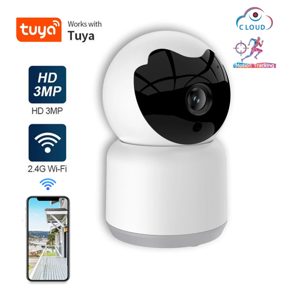 Tuya 3MP IP Camera WIFI Wireless Home Security Camera IR Night Vision Two Way Audio CCTV Surveillance Pet Baby Monitor
Tuya 3MP IP Camera WIFI Wireless Home Security Camera IR Night Vision Two Way Audio CCTV Surveillance Pet Baby Monitor