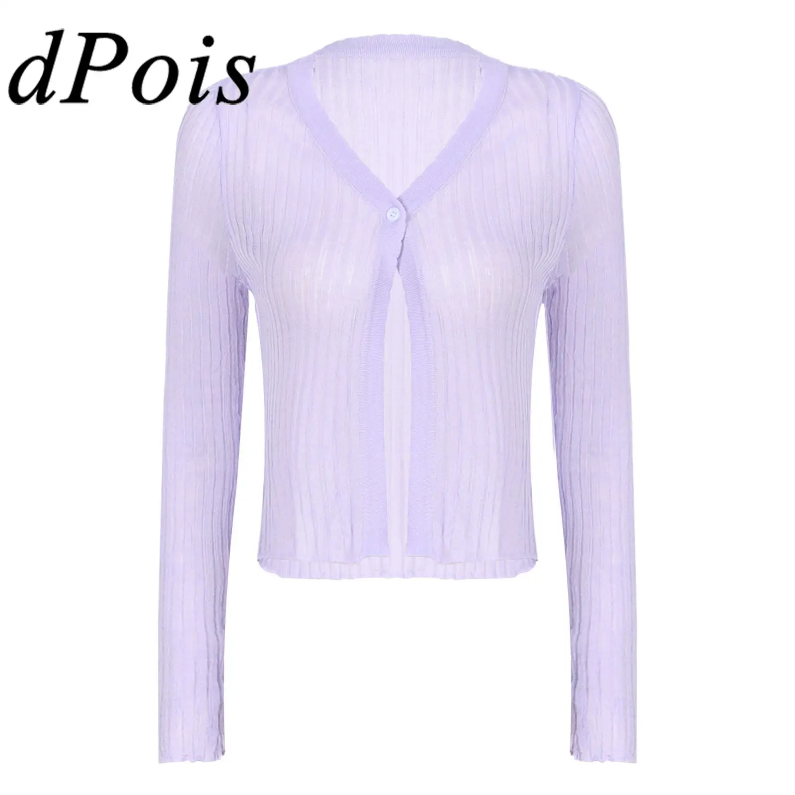 Womens Knitted Cardigan Elegant Long Sleeve One-button Sheer Shrug Bolero Open Front Thin Cardigans Sun Protective Wrap Coverups
Womens Knitted Cardigan Elegant Long Sleeve One-button Sheer Shrug Bolero Open Front Thin Cardigans Sun Protective Wrap Coverups