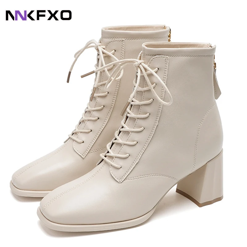 Beige French Short Boots Women Thin Thin Boots Thick Heel Square Toe High Heels New Autumn And Winter Mid-tube Ladies Boots
Beige French Short Boots Women Thin Thin Boots Thick Heel Square Toe High Heels New Autumn And Winter Mid-tube Ladies Boots