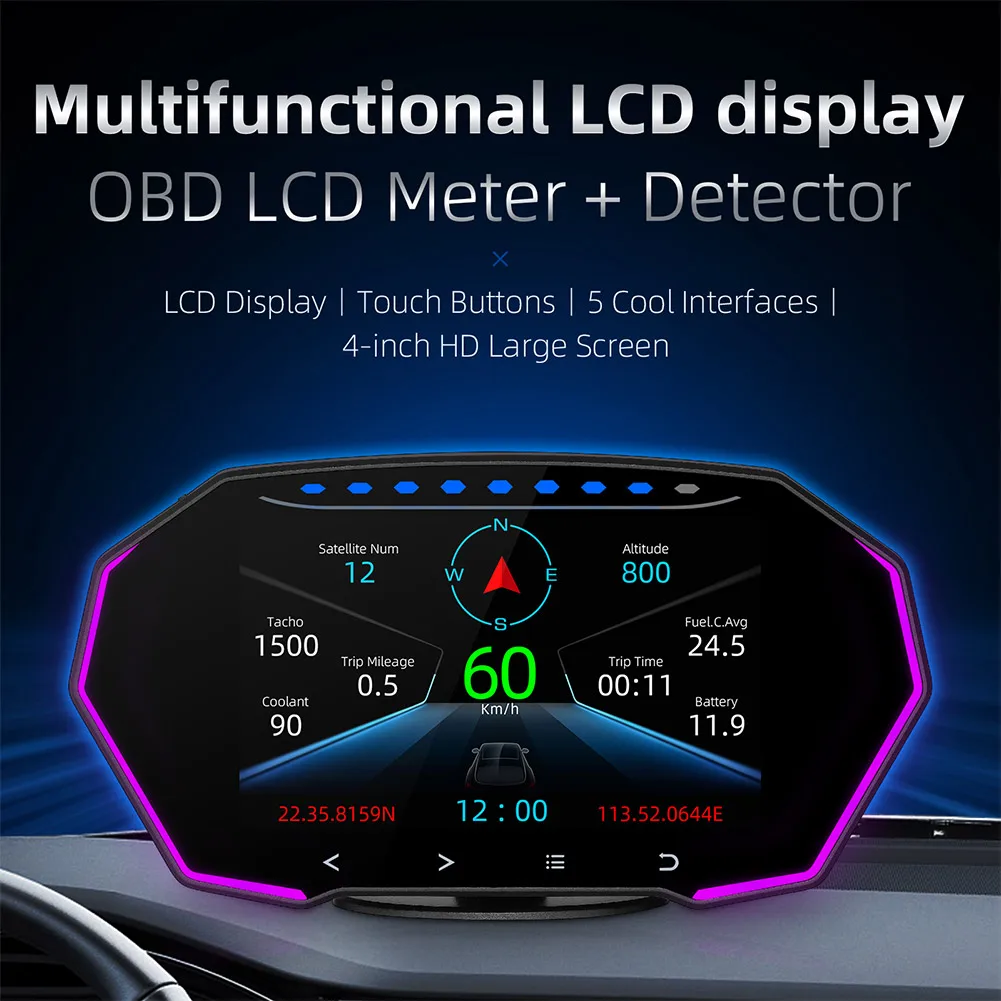 Новинка 2022, Автомобильный дисплей F11 Hud OBD2 + GPS, умный датчик, цифровой одометр, ЖК-дисплей, спидометр, автомобильные электронные детали
Новинка 2022, Автомобильный дисплей F11 Hud OBD2 + GPS, умный датчик, цифровой одометр, ЖК-дисплей, спидометр, автомобильные электронные детали