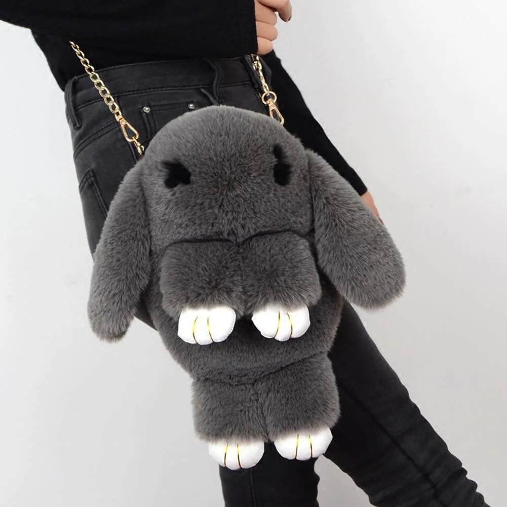 Cute Fluffy Rabbit Fur Pompoms Chain Bag Women Cartoon Rabbit Sling Bag Fluffy Bunny Shoulder Plush Backpack Girl Birthday Gifts
Cute Fluffy Rabbit Fur Pompoms Chain Bag Women Cartoon Rabbit Sling Bag Fluffy Bunny Shoulder Plush Backpack Girl Birthday Gifts