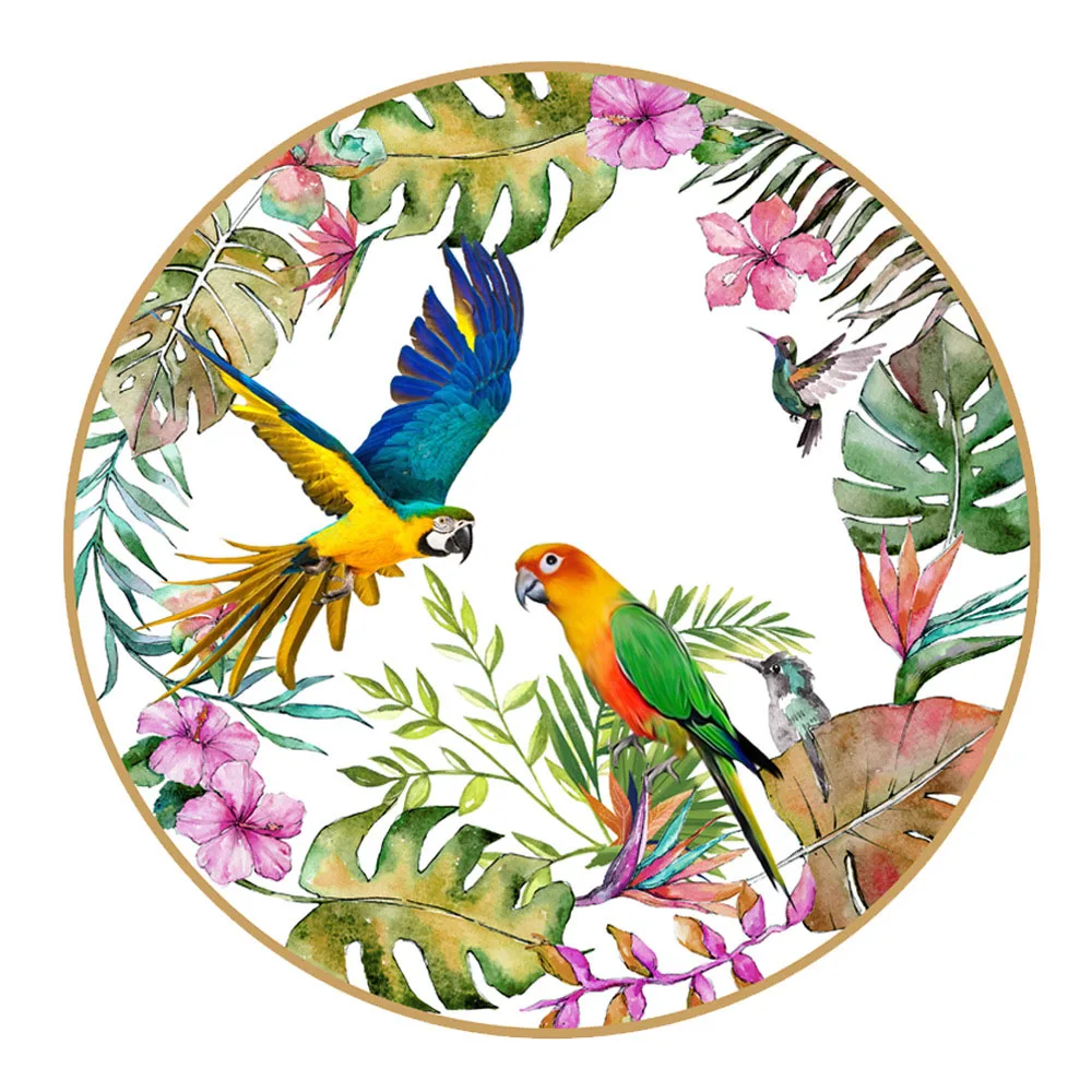 

Новый набор фарфоровой посуды с рисунком попугая, западные блюда с животным узором, Бытовая Посуда, кофейная чашка, блюда и тарелки, наборы посуды