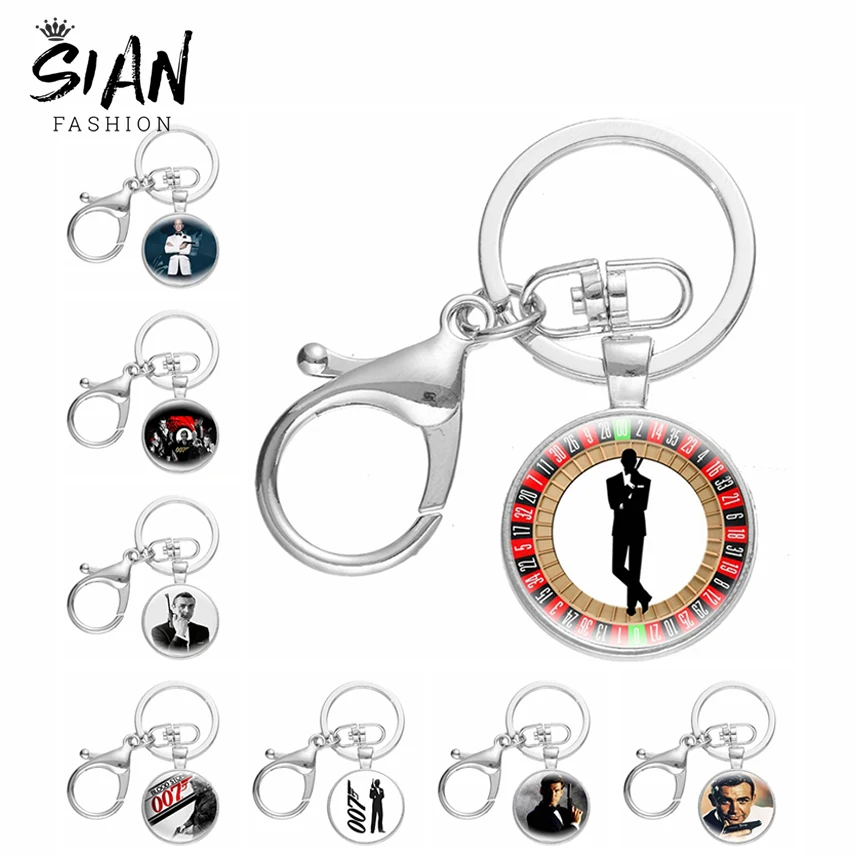 New Classic James Bond 007 Keychains Holder British Legend James Bond 007 Keyrings Clasp Buckle Glass Cabochon Jewelry Wholesale
New Classic James Bond 007 Keychains Holder British Legend James Bond 007 Keyrings Clasp Buckle Glass Cabochon Jewelry Wholesale