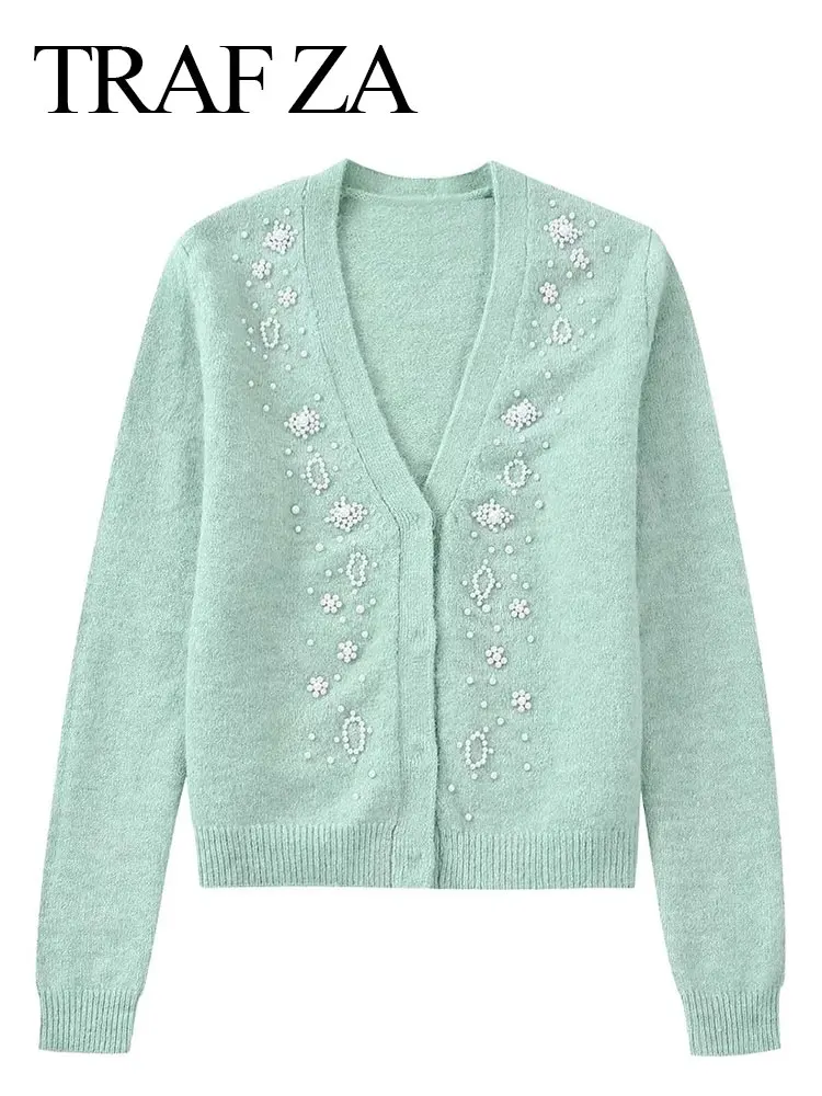 WESAY JESI Женская мода искусственный жемчуг украшенный вязаный свитер элегантный однотонный с длинным рукавом V-образным вырезом на пуговицах ...
WESAY JESI Женская мода искусственный жемчуг украшенный вязаный свитер элегантный однотонный с длинным рукавом V-образным вырезом на пуговицах ...