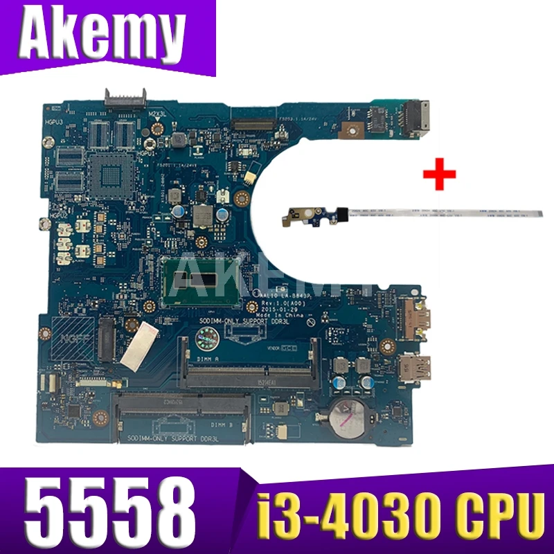XinKaidi for dell inspiron 5558 5758 5458 motherboard SR1EN i3-4030 cpu built-in CN-0W45H6 W45H6 0W45H6 AAL10 LA-B843P test well
XinKaidi for dell inspiron 5558 5758 5458 motherboard SR1EN i3-4030 cpu built-in CN-0W45H6 W45H6 0W45H6 AAL10 LA-B843P test well