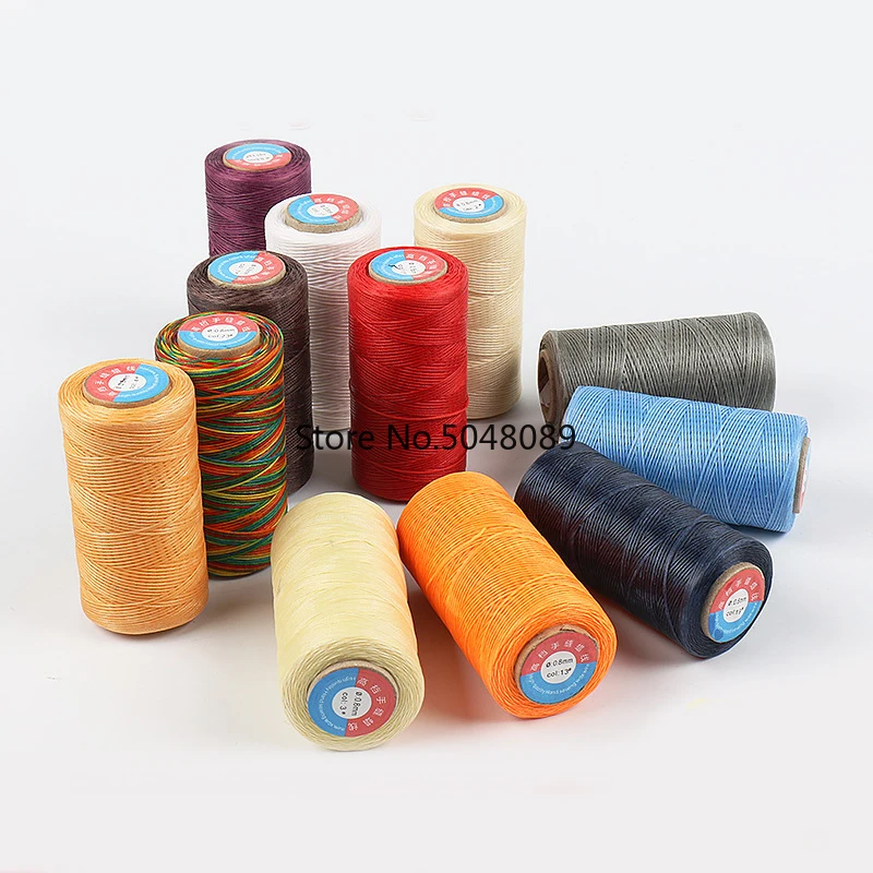 

260m Waxed Thread Cotton polyester Hand Knitting String Strap Necklace Rope Bead Sewing Craft for Leather Caft Stitching 0.8MM