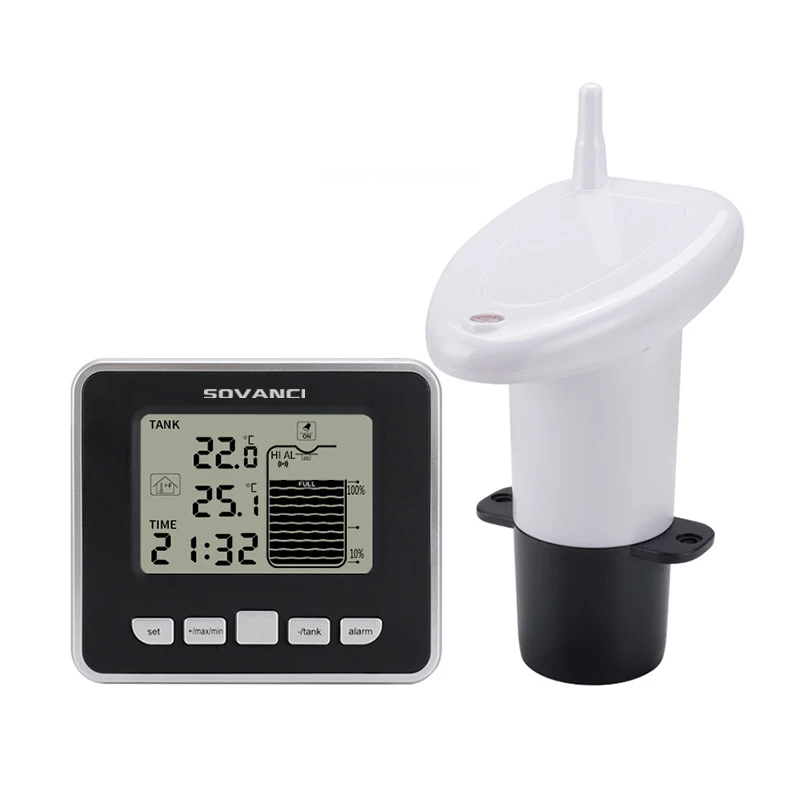 U50 Time Alarm Transmitter Measuring Wireless Ultrasonic Water Tank Liquid Depth Level Meter Flow Sensor Monitor Kit
U50 Time Alarm Transmitter Measuring Wireless Ultrasonic Water Tank Liquid Depth Level Meter Flow Sensor Monitor Kit