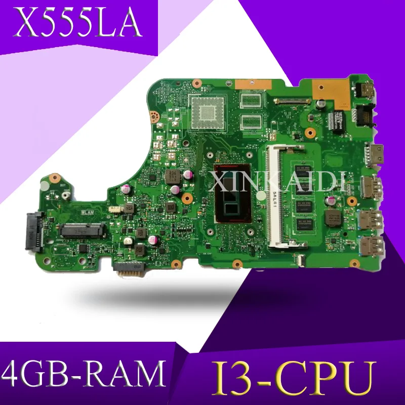 XinKaidi X555LD Laptop motherboard for ASUS X555LA X555LD X555LF X555LJ X555L X555 Test original mainboard 4GB-RAM I3-CPU
XinKaidi X555LD Laptop motherboard for ASUS X555LA X555LD X555LF X555LJ X555L X555 Test original mainboard 4GB-RAM I3-CPU