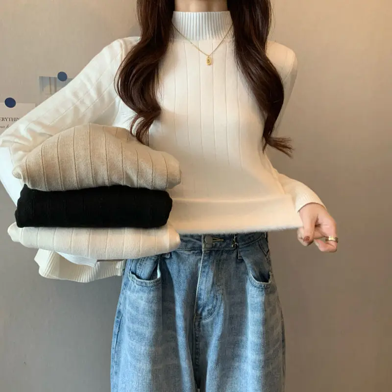 Утолщенная флисовая нижняя рубашка, женский зимний Универсальный свитер с высоким воротником, термобелье
Утолщенная флисовая нижняя рубашка, женский зимний Универсальный свитер с высоким воротником, термобелье