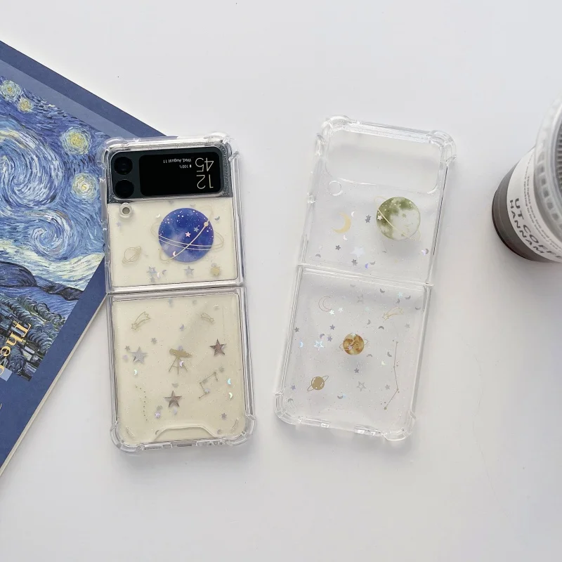 For Samsung Galaxy Z Flip 3 Flip1/2 Case Epoxy Universe Planet Fold Case for Z Flip3 Hard PC Shockproof Protector Cover
For Samsung Galaxy Z Flip 3 Flip1/2 Case Epoxy Universe Planet Fold Case for Z Flip3 Hard PC Shockproof Protector Cover