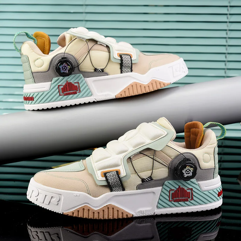Designer Rotary Buckle Skateboard Shoes Men Fashion Colorful Sneakers Streetwear Hip hop Men Platform Shoes zapatillas de lona
Designer Rotary Buckle Skateboard Shoes Men Fashion Colorful Sneakers Streetwear Hip hop Men Platform Shoes zapatillas de lona