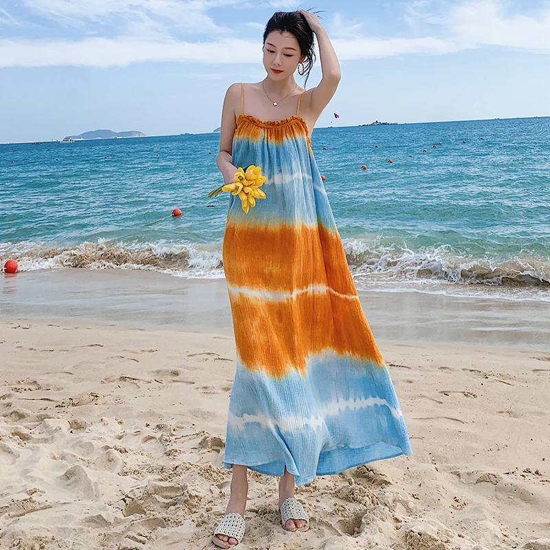 Summer Tie Dye Maxi Strap Dress Women 2022 Long Elegant Backless Hawaiian Loose Slip Dresses for Wedding Guest Birthday Prom
Summer Tie Dye Maxi Strap Dress Women 2022 Long Elegant Backless Hawaiian Loose Slip Dresses for Wedding Guest Birthday Prom