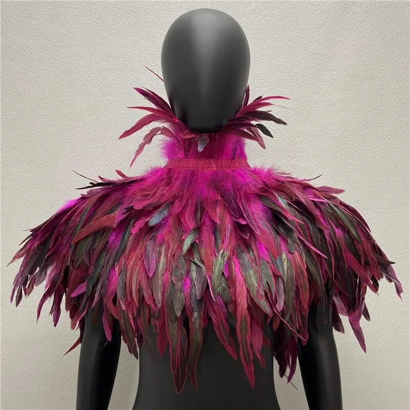 Shoulder Cape for Women Cloak Party Coat Feather Punk Gothic Coat Woman Prom Clothes Shawl Feather Halloween Coats Jackets
Shoulder Cape for Women Cloak Party Coat Feather Punk Gothic Coat Woman Prom Clothes Shawl Feather Halloween Coats Jackets