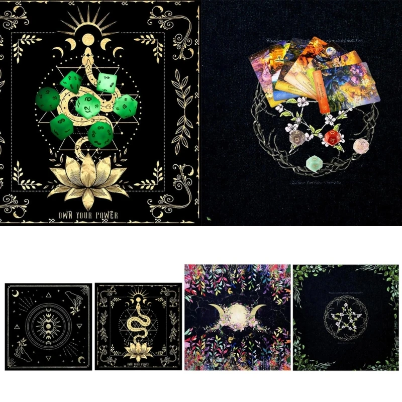 19x19in Flannel Tarot Tablecloth Rune Divination Altar Tarot Patch Table Cover For Magician Daily Board Game Card Pad
19x19in Flannel Tarot Tablecloth Rune Divination Altar Tarot Patch Table Cover For Magician Daily Board Game Card Pad