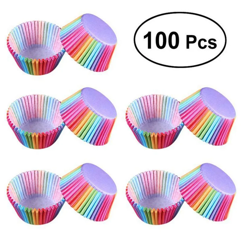 100Pcs Rainbow Color Cupcake Liner Baking Cup Cupcake Paper Cake Cream Piping Bag Tray Mold Baking Decorating Tools
100Pcs Rainbow Color Cupcake Liner Baking Cup Cupcake Paper Cake Cream Piping Bag Tray Mold Baking Decorating Tools