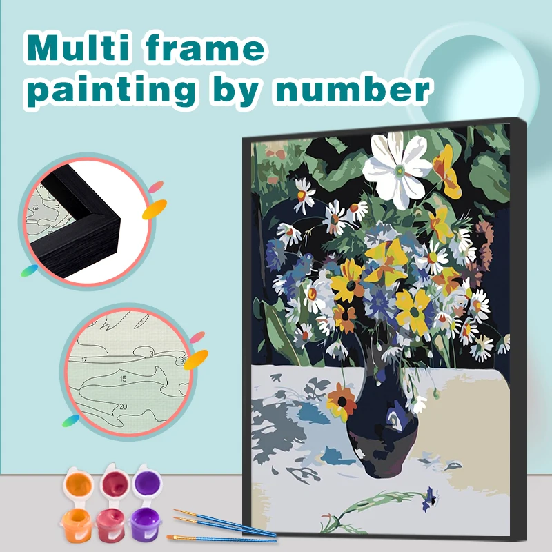 GATYZTORY Painting By Numbers Flower On Color Canvas With Multi Aluminium Frame Drawing Paints For Adults Picture By Number Deco
GATYZTORY Painting By Numbers Flower On Color Canvas With Multi Aluminium Frame Drawing Paints For Adults Picture By Number Deco