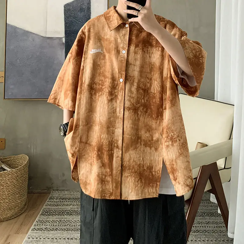Men's Shirt Vinatge Style Tie Dye Oversized Shirt 2022 Loose Casual Korean Streetwear Summer Short Sleeve Blouses Shirts for Men
Men's Shirt Vinatge Style Tie Dye Oversized Shirt 2022 Loose Casual Korean Streetwear Summer Short Sleeve Blouses Shirts for Men