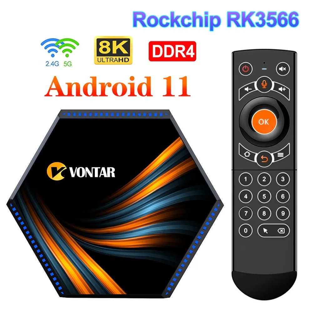 Приставка Смарт-ТВ VONTAR KK MAX, DDR4, Android 11, 8 + 64/4/32 ГБ, Wi-Fi 2022/5 ГГц
Приставка Смарт-ТВ VONTAR KK MAX, DDR4, Android 11, 8 + 64/4/32 ГБ, Wi-Fi 2022/5 ГГц