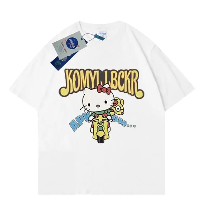 Hello Kittys Kawaii Sanrioes Summer T Shirt Student Cute Girls Female Homewear Cartoon Short Sleeve Prints Fashion Designcasual
Hello Kittys Kawaii Sanrioes Summer T Shirt Student Cute Girls Female Homewear Cartoon Short Sleeve Prints Fashion Designcasual