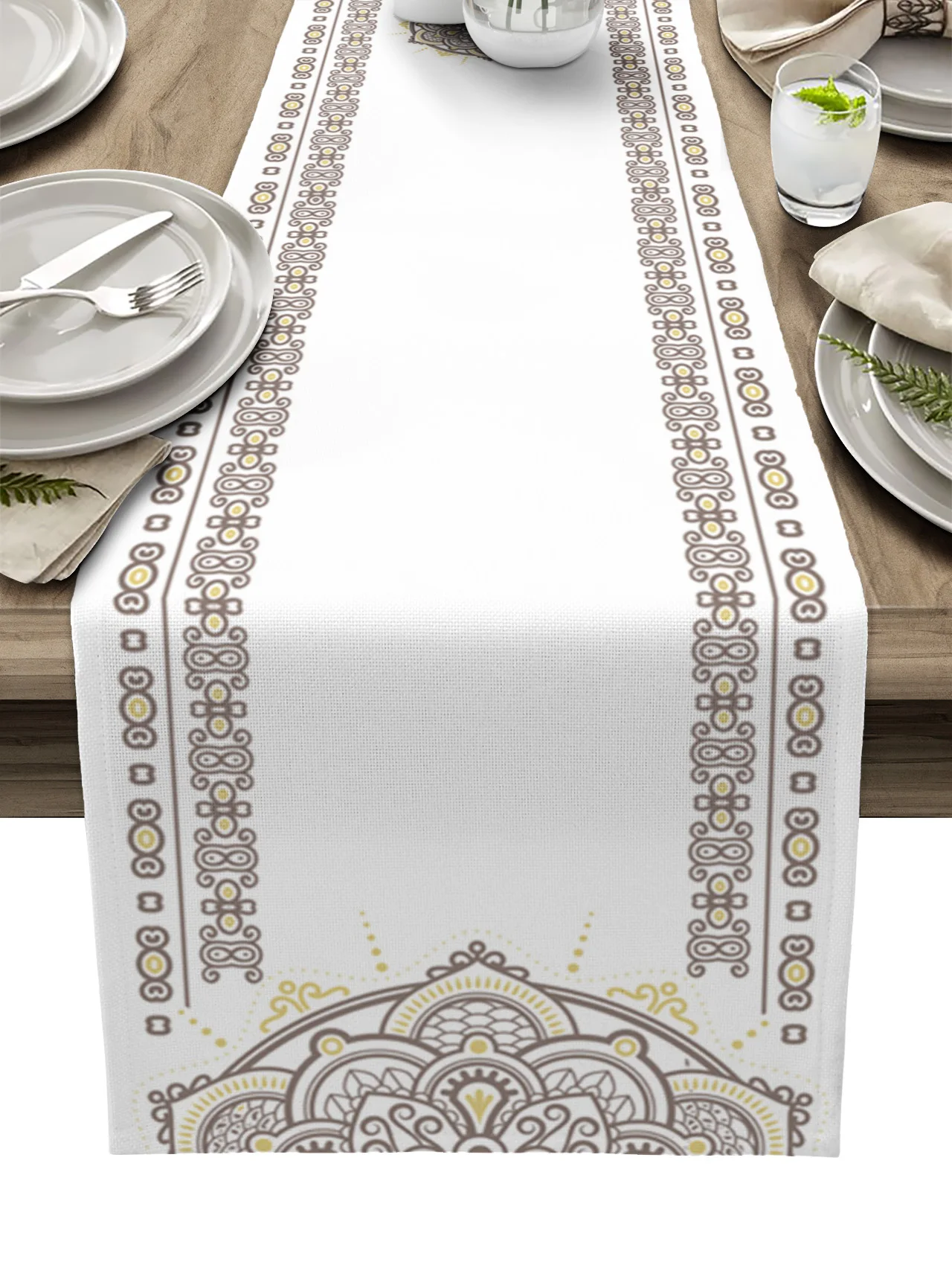 Moroccan Mandala Flower White Table Runners Kitchen Table Decoration Dining Table Runners Wedding Party Table Decor
Moroccan Mandala Flower White Table Runners Kitchen Table Decoration Dining Table Runners Wedding Party Table Decor