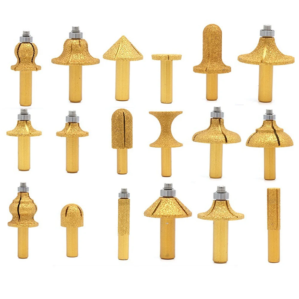 1/2 Inch Shank Vacuum Brazed Diamond Router Bits For Granite Router Cutter Tools Stone Edge Cobblestone Carving Profiling Cut
1/2 Inch Shank Vacuum Brazed Diamond Router Bits For Granite Router Cutter Tools Stone Edge Cobblestone Carving Profiling Cut