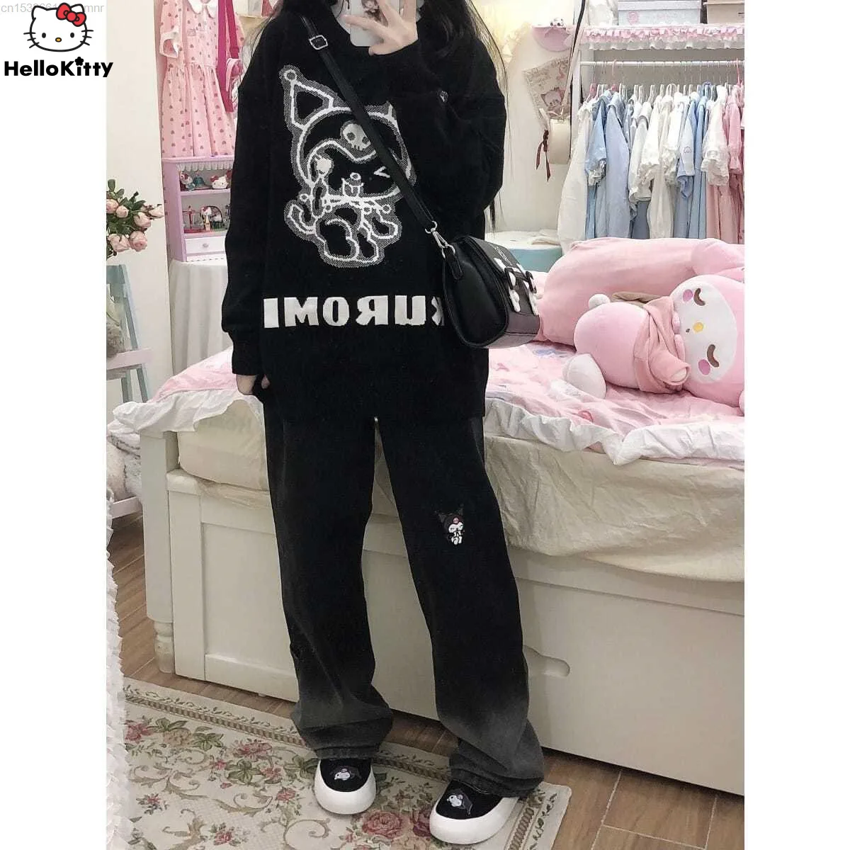 Kuromi Embroidery Black Jeans Women Men Fashion Vintage Streetwear Design Loose Straight Trousers Sanrio Pants Aesthetic Jeans
Kuromi Embroidery Black Jeans Women Men Fashion Vintage Streetwear Design Loose Straight Trousers Sanrio Pants Aesthetic Jeans