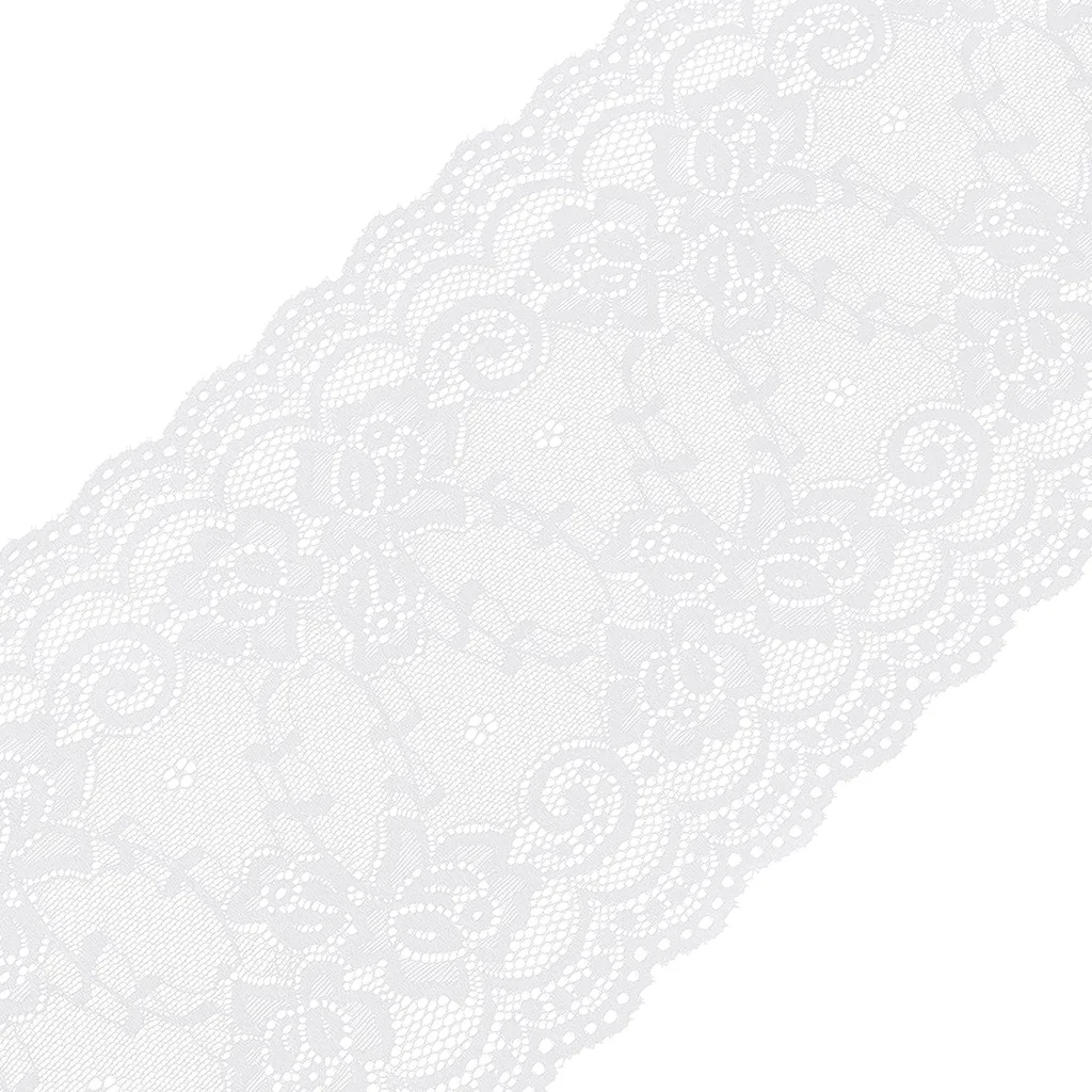 7 Inches Wide Elastic Trim Fabric 10 Yards/9m Stretchy lace Ribbon for Bridal Wedding Decorations Sewing DIY Making
7 Inches Wide Elastic Trim Fabric 10 Yards/9m Stretchy lace Ribbon for Bridal Wedding Decorations Sewing DIY Making